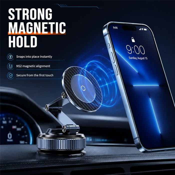 K001B Magnetic Car Phone Mount N52 Magnet 360 Degree Rotation Dashboard Stand Foldable Holder for Smartphone - Blue - 4