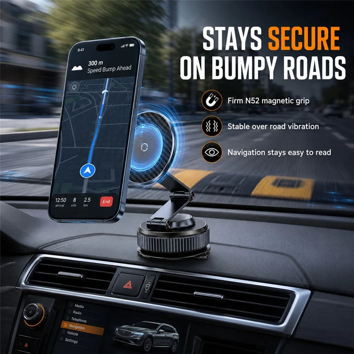 K001B Magnetic Car Phone Mount N52 Magnet 360 Degree Rotation Dashboard Stand Foldable Holder for Smartphone - Blue - 5