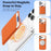 Magnetic Card Holder Wallet Tech Fabric RFID Blocking Phone Back Card Case - Orange - 3