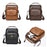 WEIXIER D1105 Men Shoulder Bag Waterproof PU Leather Business Crossbody Bag for Work Travel - Black - 5