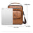 WEIXIER D1105 Men Shoulder Bag Waterproof PU Leather Business Crossbody Bag for Work Travel - Black - 7