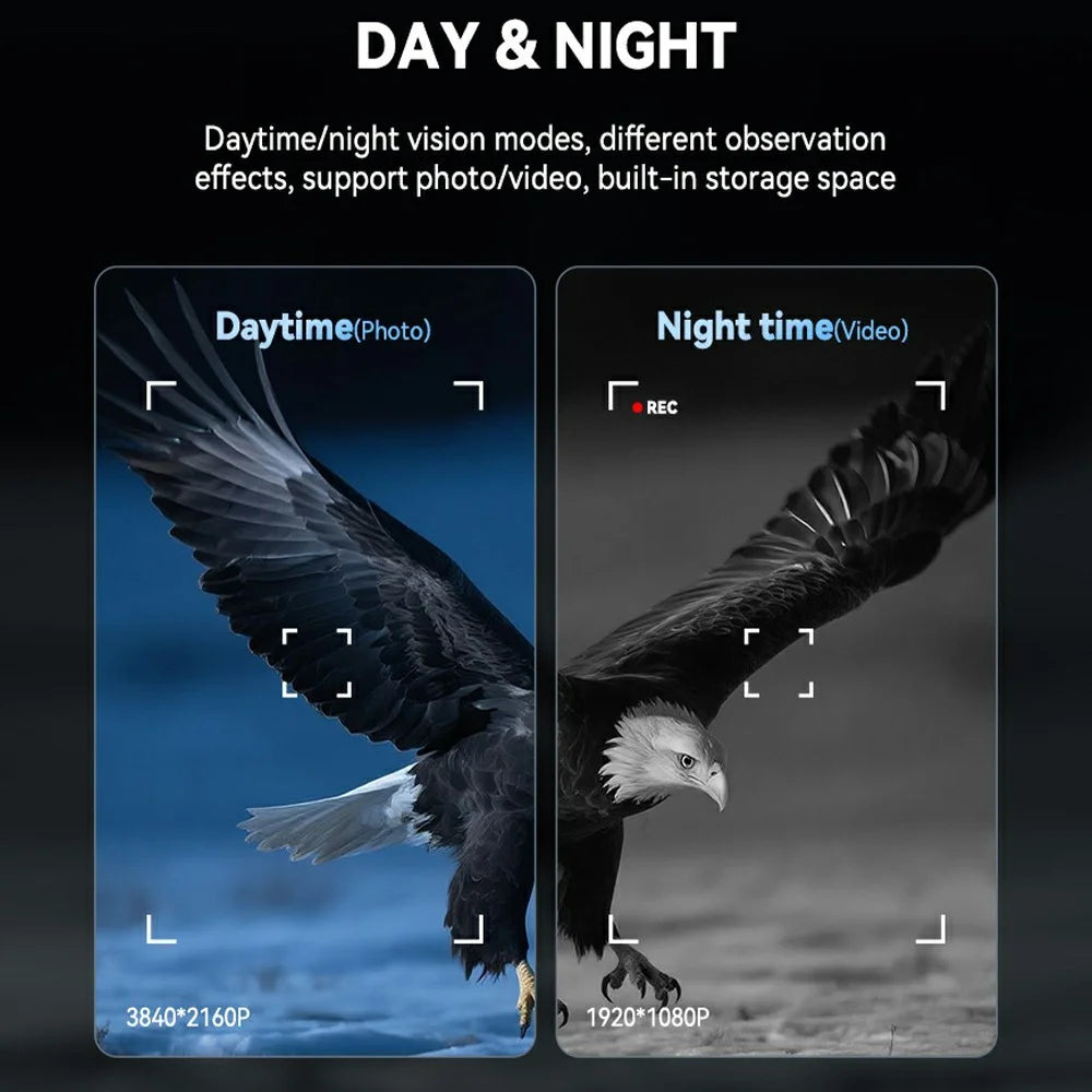 339 4K Digital Night Vision Binoculars 4.0 inch IPS Screen 10x Zoom 800m for Wildlife Security - Black - 5