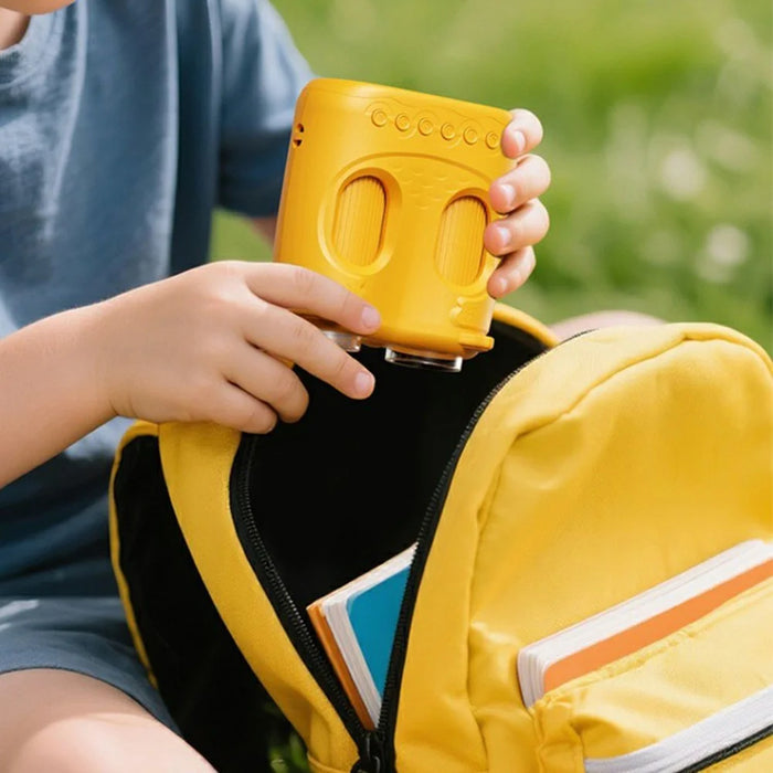 387 2 in 1 1000X Microscope 10X Telescope 2.0 Inch IPS Screen 1080P Camera Kids Science Toy - Yellow - 7