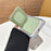 Magnetic Phone Card Holder with Mirror Slim Folding Stand Attachment PU Leather Wallet - Matcha Green - 3