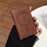 Tri-Fold Leather Card Holder Magnetic Phone Stand Wallet Credit Card Sleeves - Coffee - 3