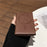 Tri-Fold Leather Card Holder Magnetic Phone Stand Wallet Credit Card Sleeves - Coffee - 4