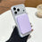 Tri-Fold Card Holder with Mirror Adjustable Stand Magnetic Multi-Card Slot Wallet - Purple - 1