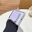 Tri-Fold Card Holder with Mirror Adjustable Stand Magnetic Multi-Card Slot Wallet - Purple - 3