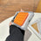 Suction Phone Wallet Card Holder Stand Silicone Pop-it Design Adhesive Mount - Orange - 5
