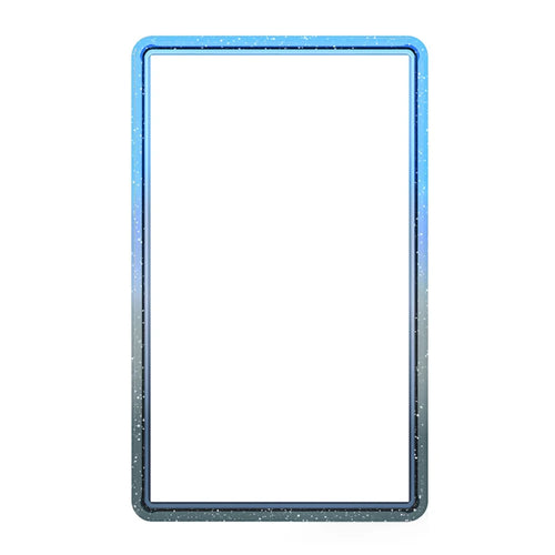GW18 for PSA Card Slab Protector Case TPU Frame + PC Back Panel 35PT Standard Size Shockproof Gradient Glitter Cover - Sapphire+Black - 1
