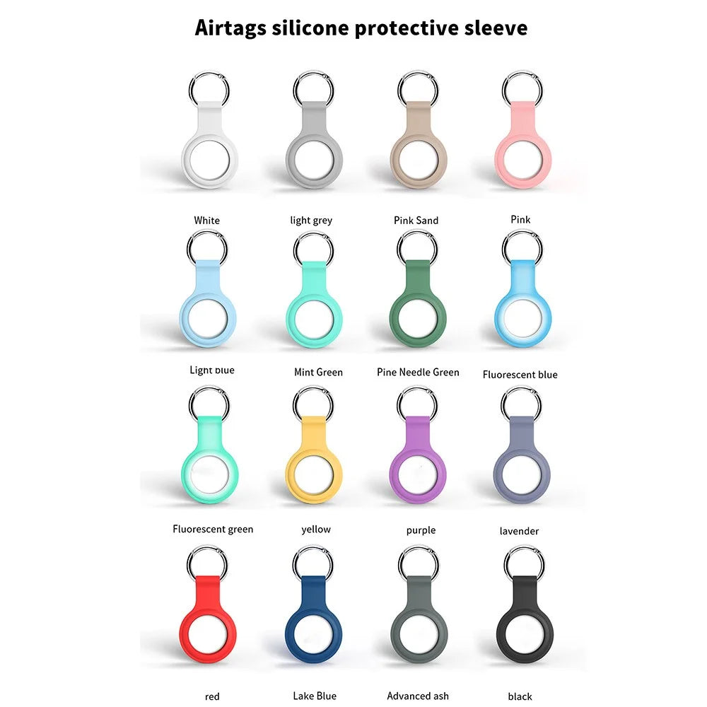 A002 Silicone Case Shock-proof Cover Skin Full Protection Shell for Apple AirTag Locator Tracker - Red - 2