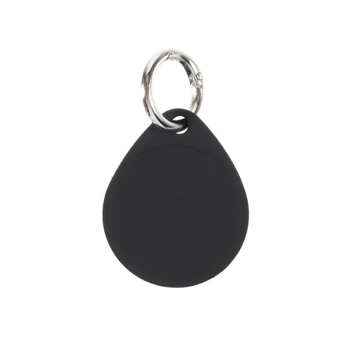 Full Coverage Soft Silicone Protective Case for AirTags - Black - 1