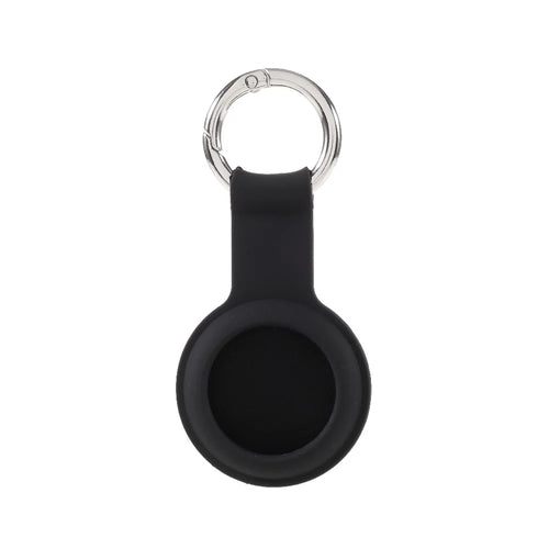 Soft Silicone Integrated Full Protective Case for AirTags Cover - Black - 1