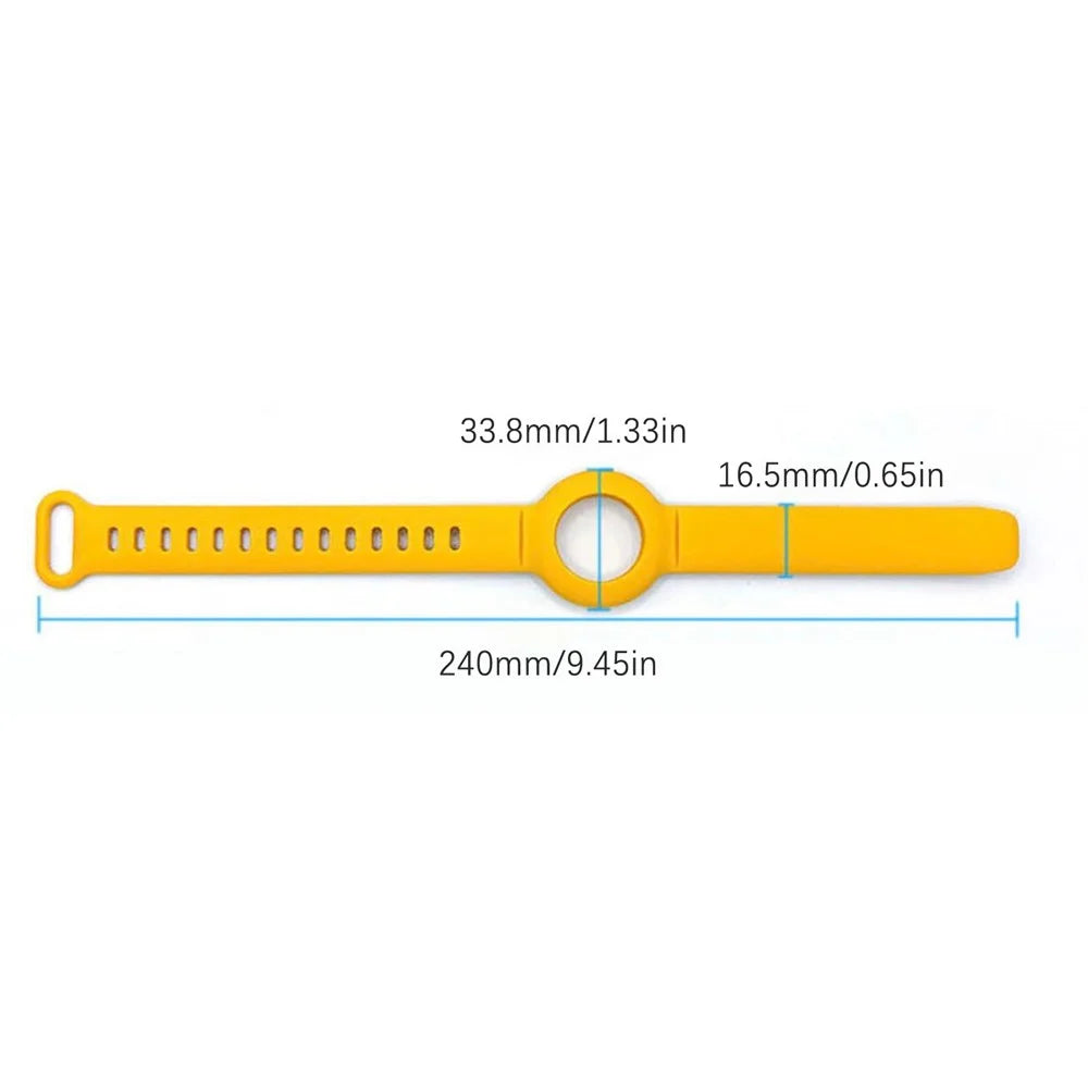 Soft Silicone Wristband Protective Case Cover Holder Bracelet for Apple AirTag - White - 6