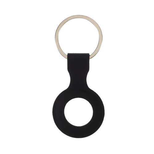 Pendant Shape Silicone Protective Cover for Apple AirTag - Black - 1