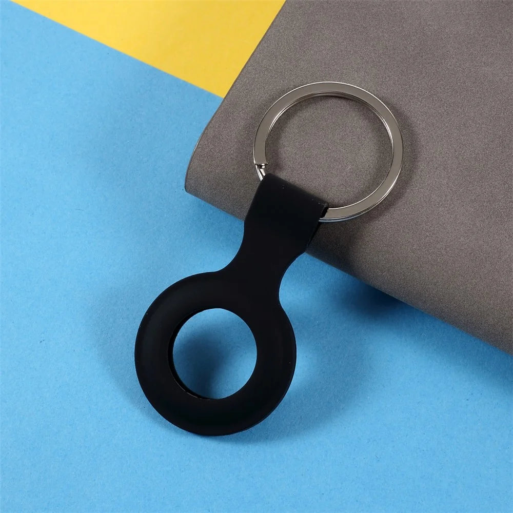 Pendant Shape Silicone Protective Cover for Apple AirTag - Black - 5