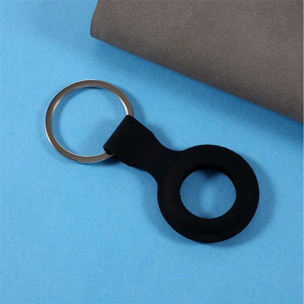 Pendant Shape Silicone Protective Cover for Apple AirTag - Black - 6
