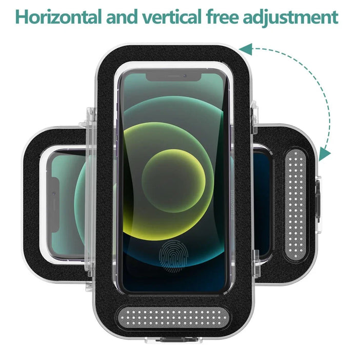 Bathroom Kitchen Anti-Fog Waterproof Mobile Phone Holder Box Wall Mounted Shower Touch Screen Phone Storage Case - 6