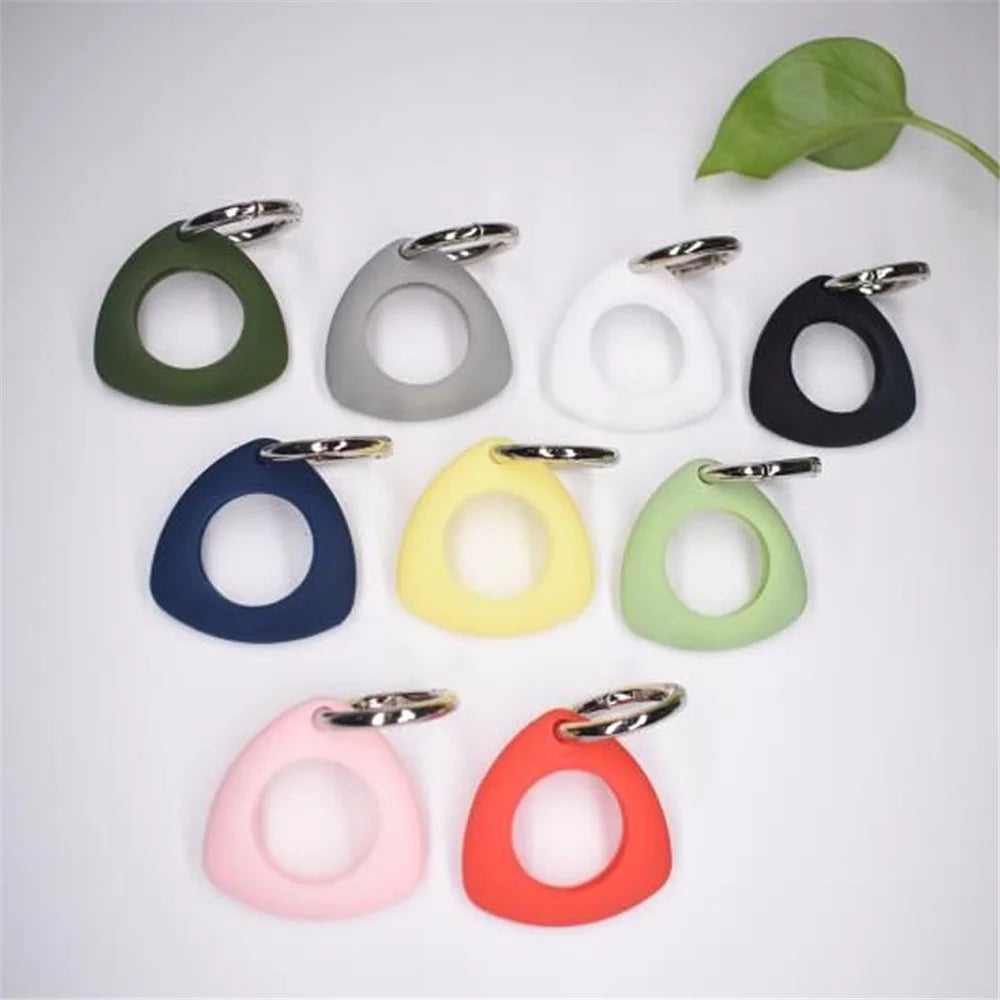 Triangle Silicone Protective Case Cover for Apple AirTag Bluetooth-compatible Locator - White - 4