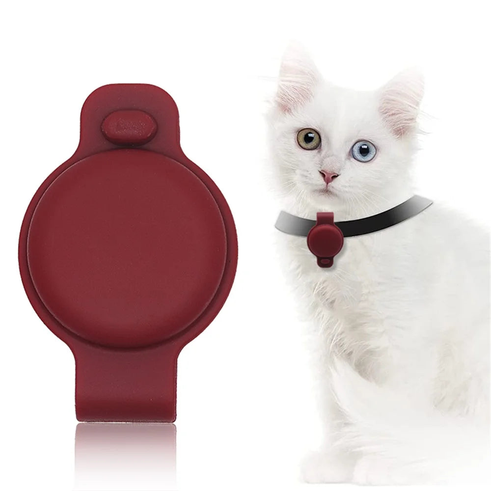 Pet Dog Cat Anti-lost Locator Silicone Protective Case Cover for Apple AirTag - Black - 5