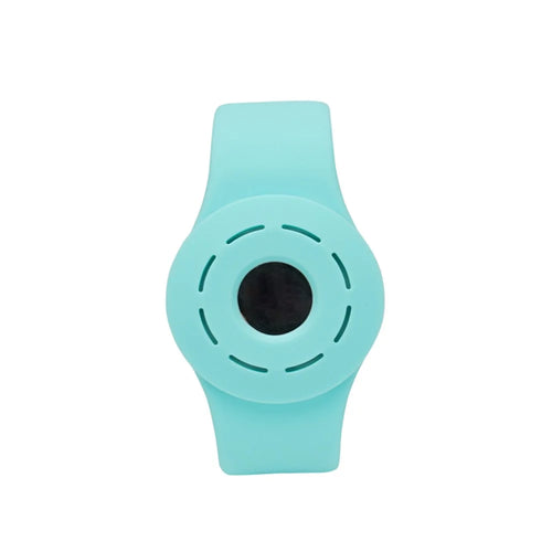 Hollow Out Design Silicone Bracelet Anti-Lost Protective Cover Case Wristband for Apple AirTag Tracker - Green - 1