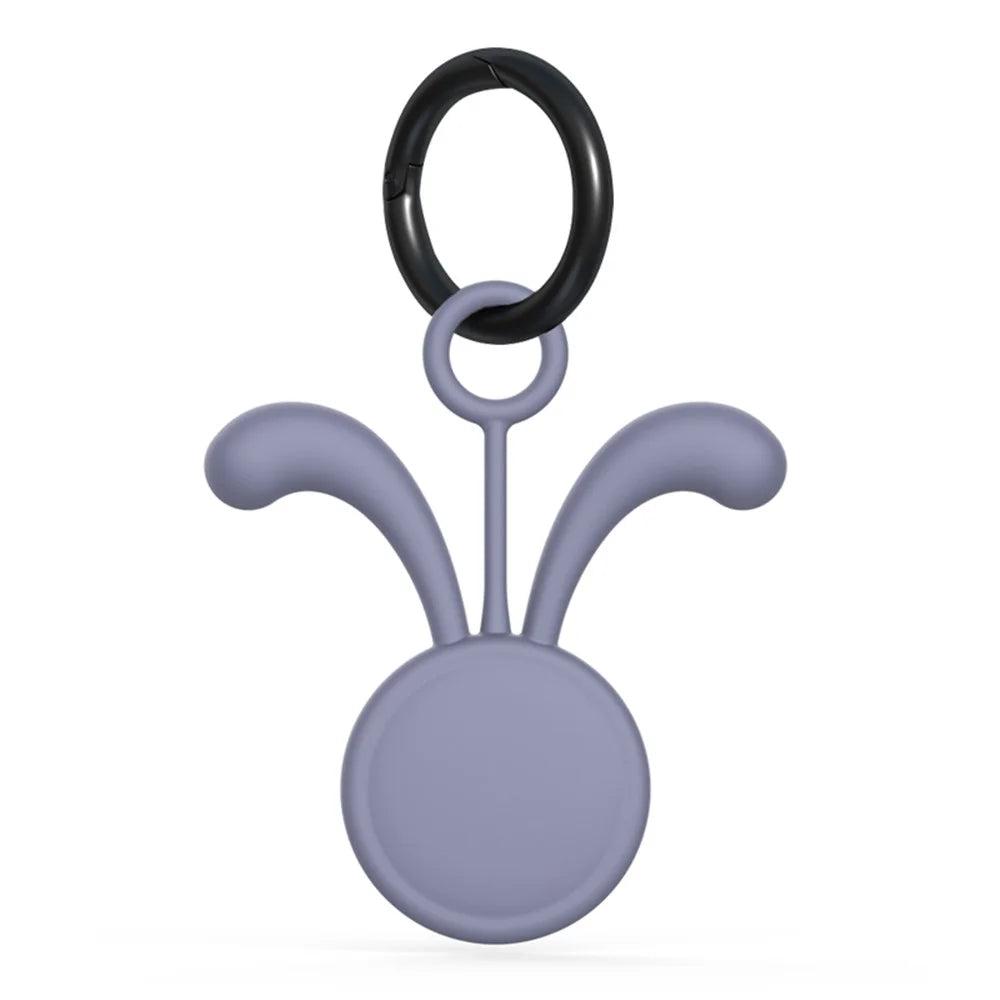 Cute Anti-lost Silicone Protective Case Cover for Apple AirTag Bluetooth-compatible Locator - Purple - 1