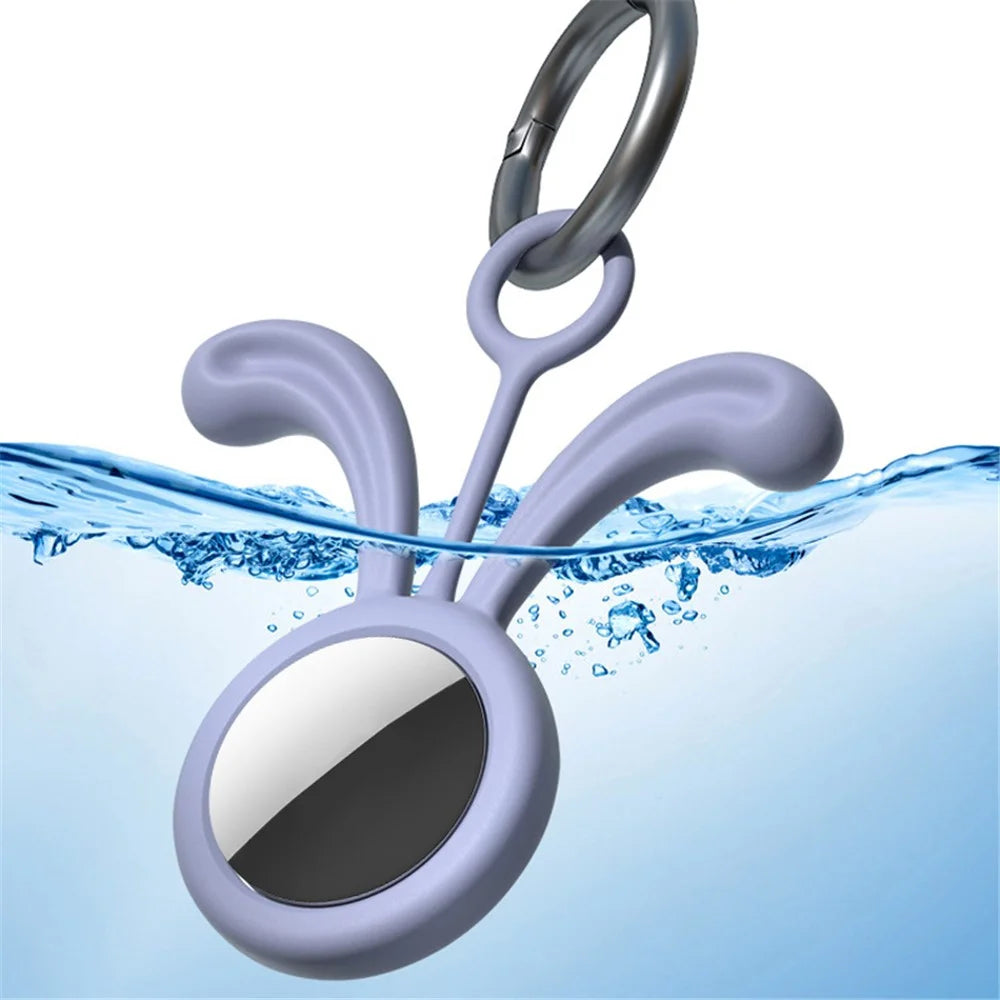 Cute Anti-lost Silicone Protective Case Cover for Apple AirTag Bluetooth-compatible Locator - Purple - 4