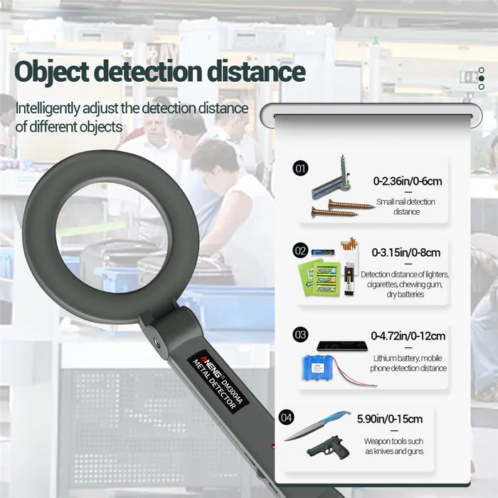 ANENG DM3004A Metal Detector Portable Electronic Metal Detection Device with 180° Folding Head - 4