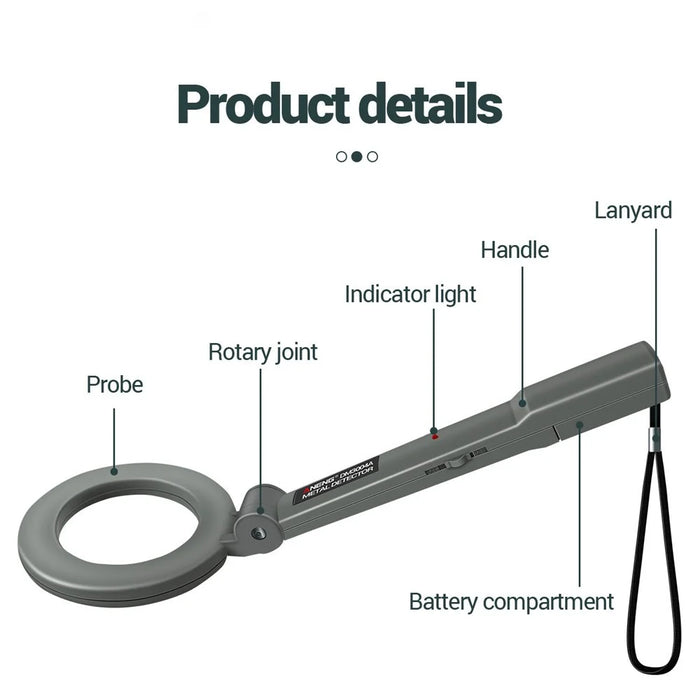 ANENG DM3004A Metal Detector Portable Electronic Metal Detection Device with 180° Folding Head - 6