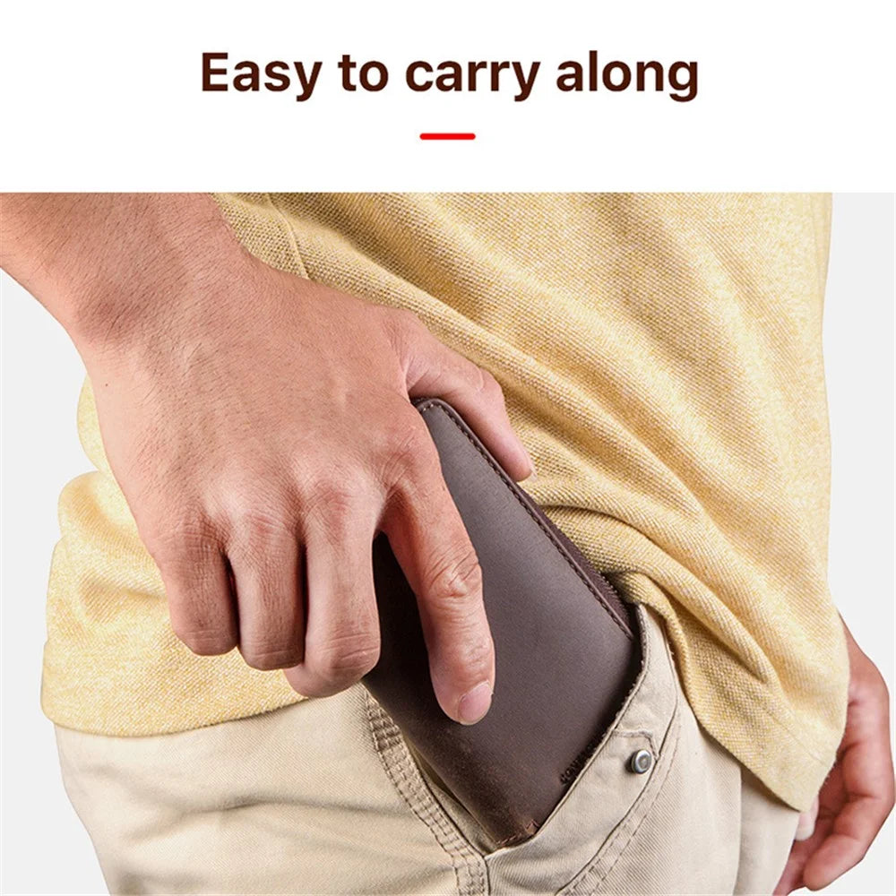CONTACTS FAMILY Portable Watch Storage Case Genuine Leather Zipper Watch Bag Holder for 2 Watches - 5