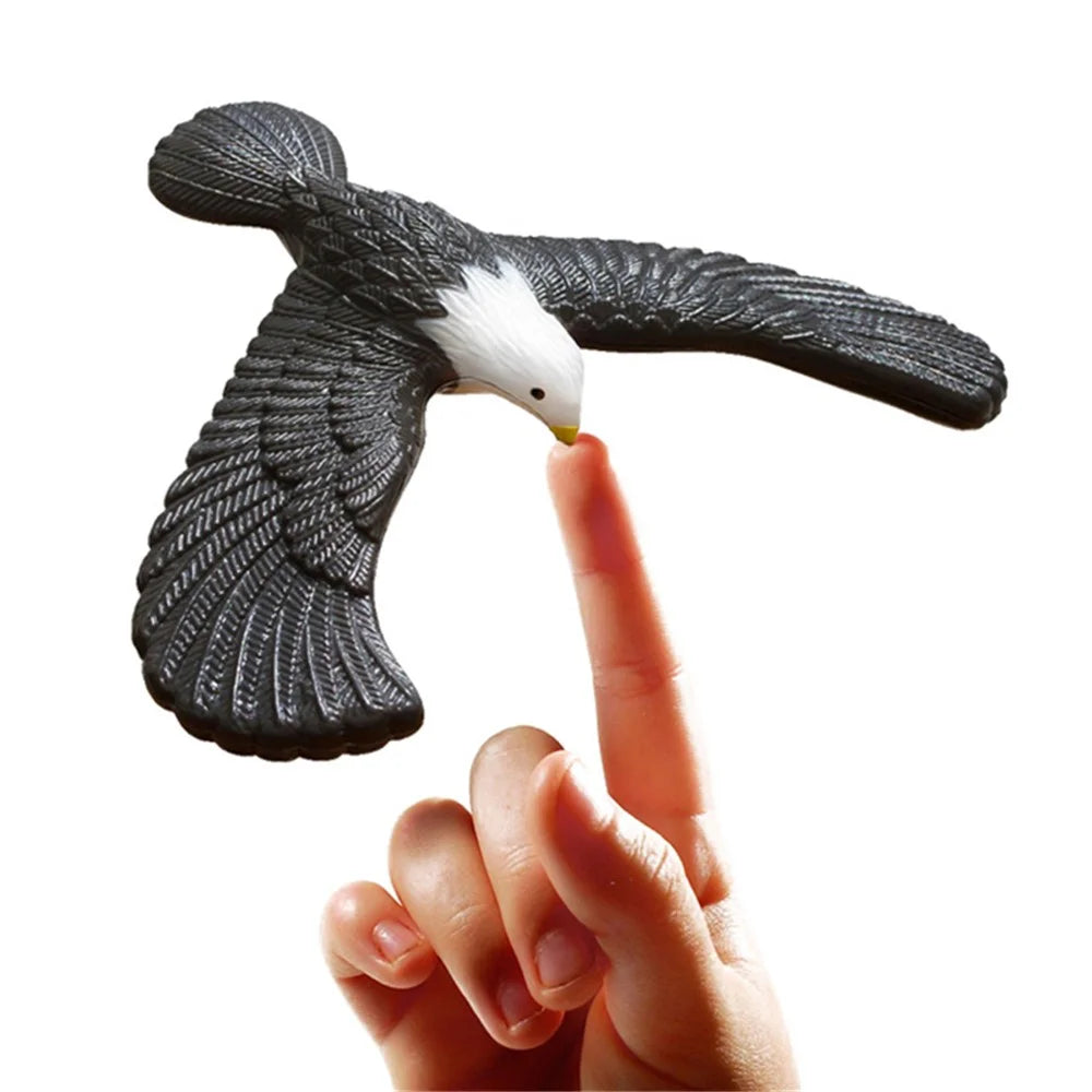 Balance Eagle Bird with Pyramid Stand Magic Toy Keep Balance Learning Toy for Home Office - Black - 3