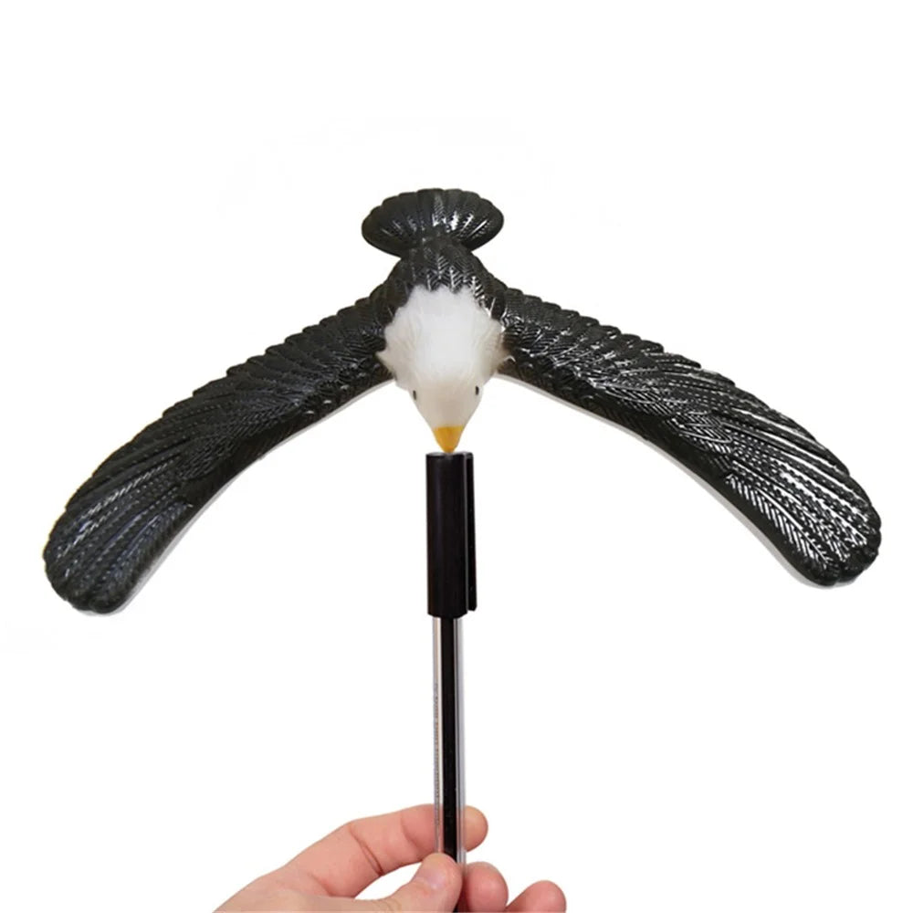 Balance Eagle Bird with Pyramid Stand Magic Toy Keep Balance Learning Toy for Home Office - Black - 4
