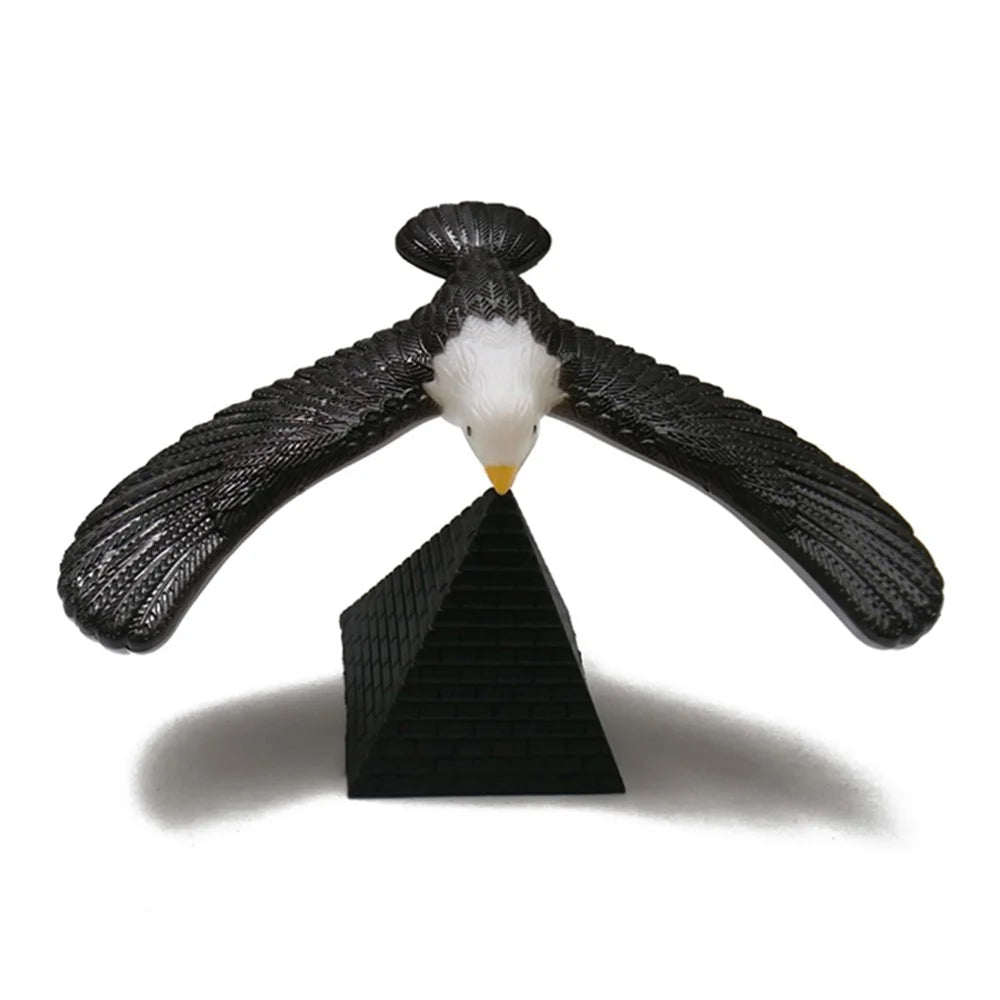 Balance Eagle Bird with Pyramid Stand Magic Toy Keep Balance Learning Toy for Home Office - Black - 6