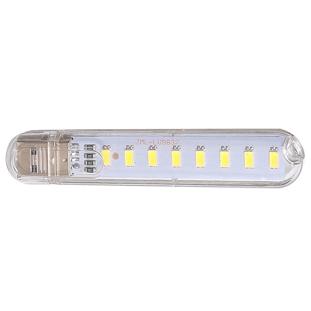 BLY-0031 2Pcs 8-Lamp Beads LED Light USB Night Light with Transparent Cover for Bedroom Bedside Corridor - 2