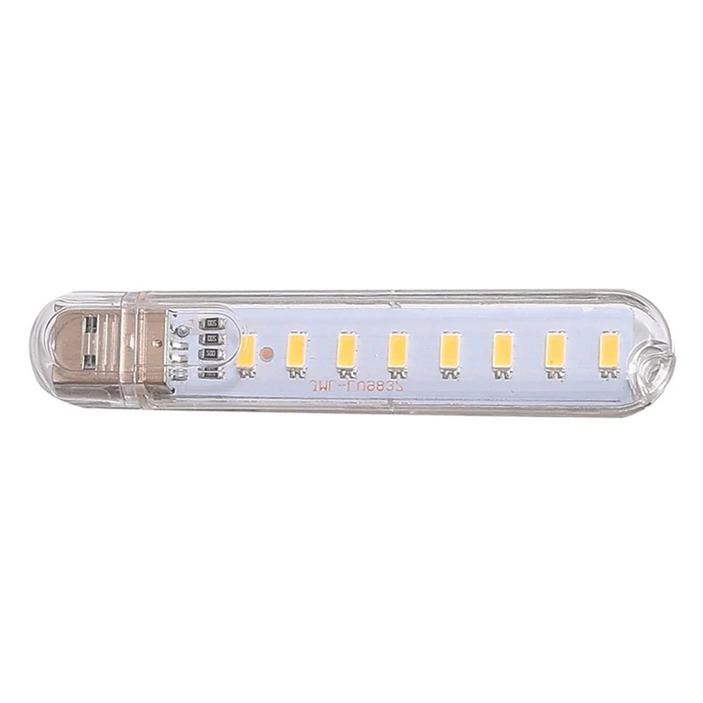 BLY-0031 2Pcs 8-Lamp Beads LED Light USB Night Light with Transparent Cover for Bedroom Bedside Corridor - 3