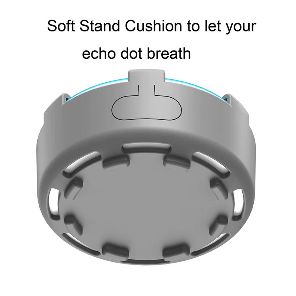For Amazon Echo Dot 2 Silicone Cover Speaker Anti-slip Dust-proof Case - Grey - 4