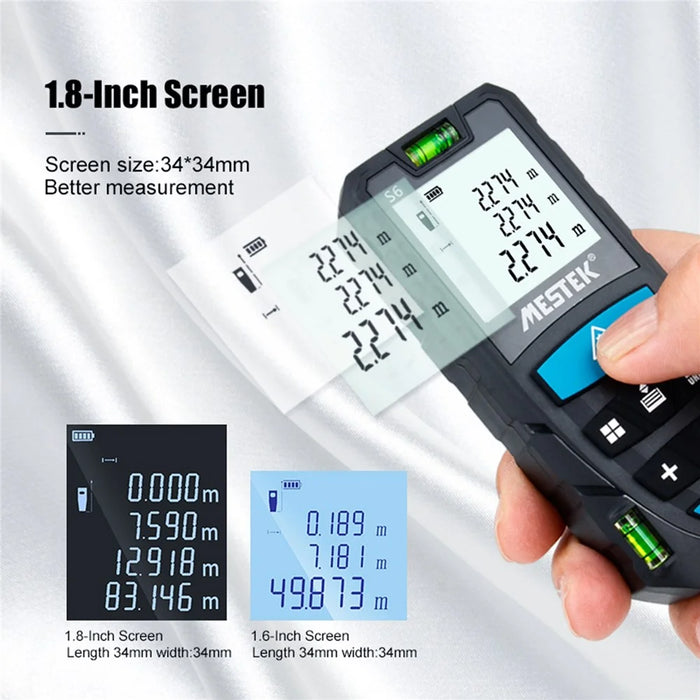 MESTEK S6 Distance Meter Laser Measure Meter 100m/328ft Distance Portable Digital Measure Tool for Distance, Area and Volume - 4
