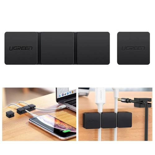 UGREEN For Mouse Headphone Earphone Cable Clips Organizer Silicone USB Cable Winder Flexible Cable Management Clips Cable Holder - 1