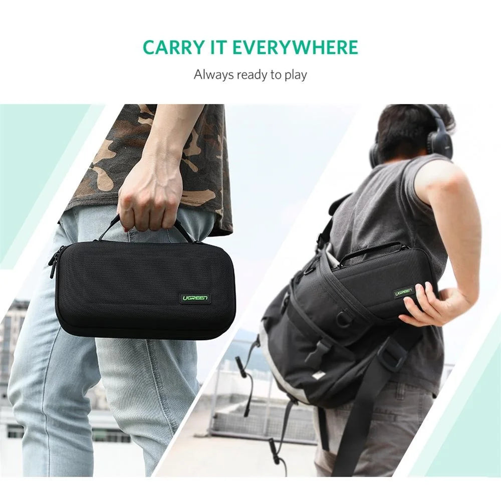 UGREEN Oxford Cloth Storage Bag Hard Shell Case for Nintendo Switch Game Console Shockproof Box, Size S - 6