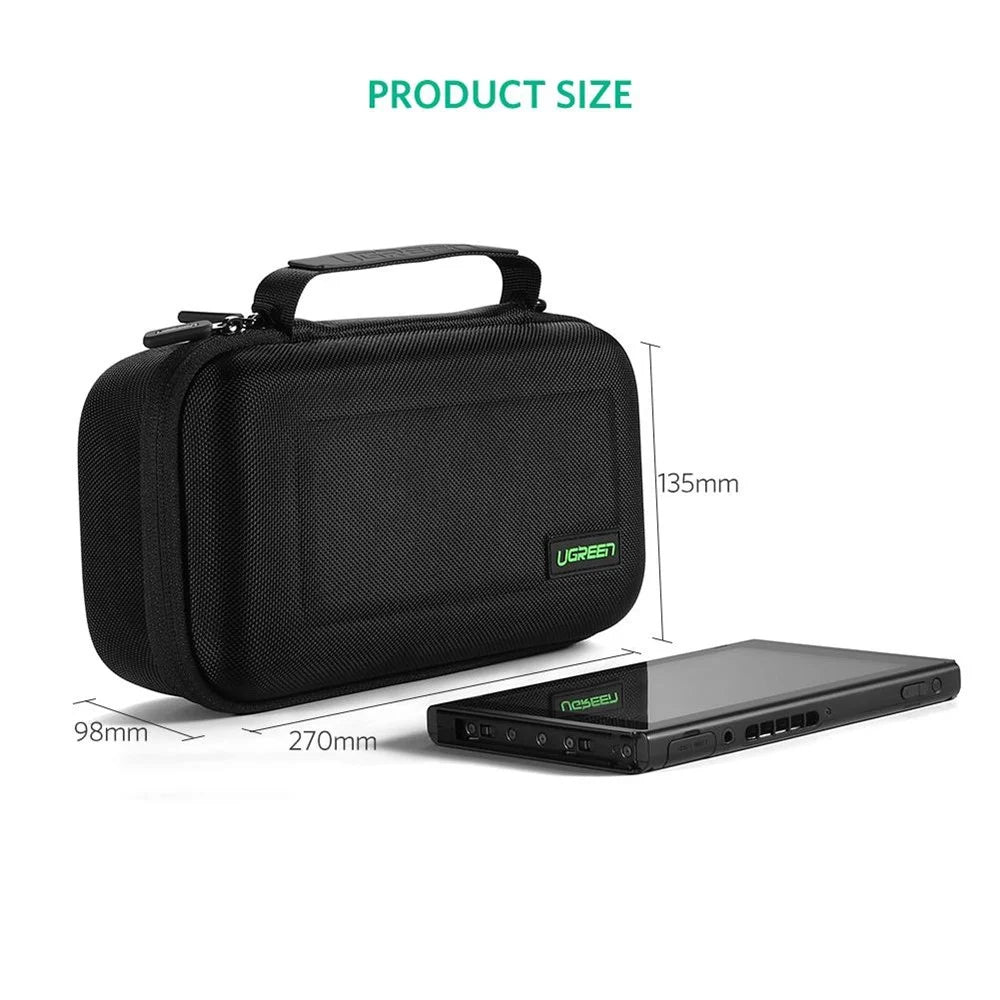 UGREEN Oxford Cloth Storage Bag Hard Shell Case for Nintendo Switch Game Console Shockproof Box, Size S - 7