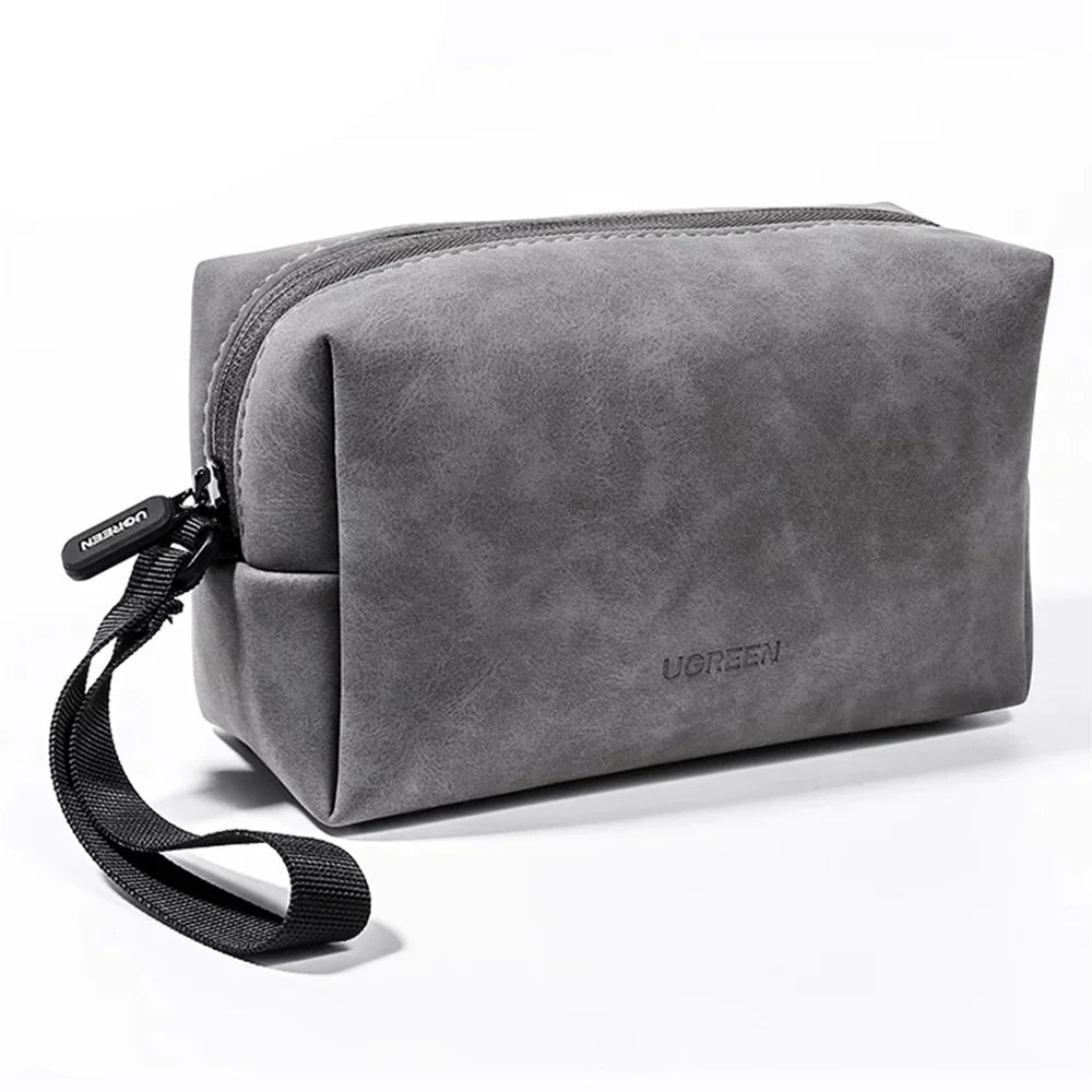 UGREEN 80359 Portable Travel PU Leather Digital Accessories Storage Bag USB Cable Charging Adapter Earphone Carrying Bag - 1