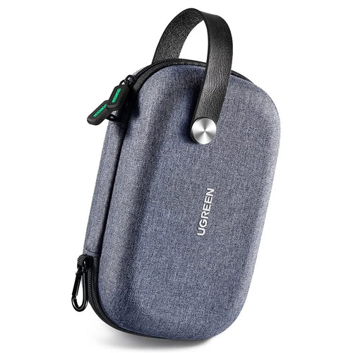 UGREEN Electronic Accessories Organizer Double Zipper Multi-function Hard Shell Storage Box with Carabiner - 1