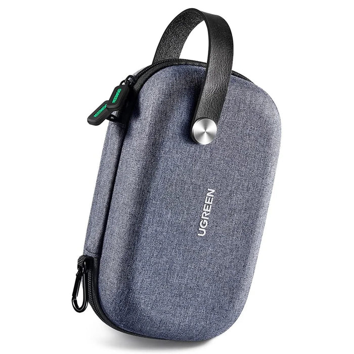 UGREEN Electronic Accessories Organizer Double Zipper Multi-function Hard Shell Storage Box with Carabiner - 1