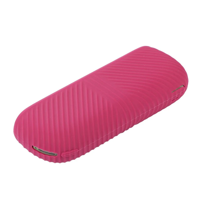 For IQOS ILUMA E-cigarette Soft Silicone Protective Case Anti-scratch Shell + Side Cover - Rose/Electroplate Red - 3