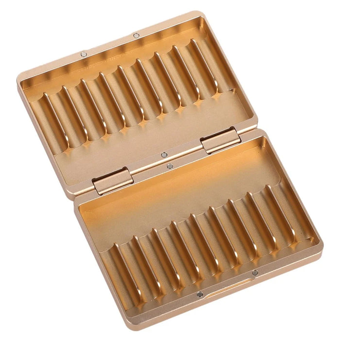 Portable Protective Case Compatible with All IQOS Models Electronic Cigarette Aluminum Alloy Storage Box - Gold - 2