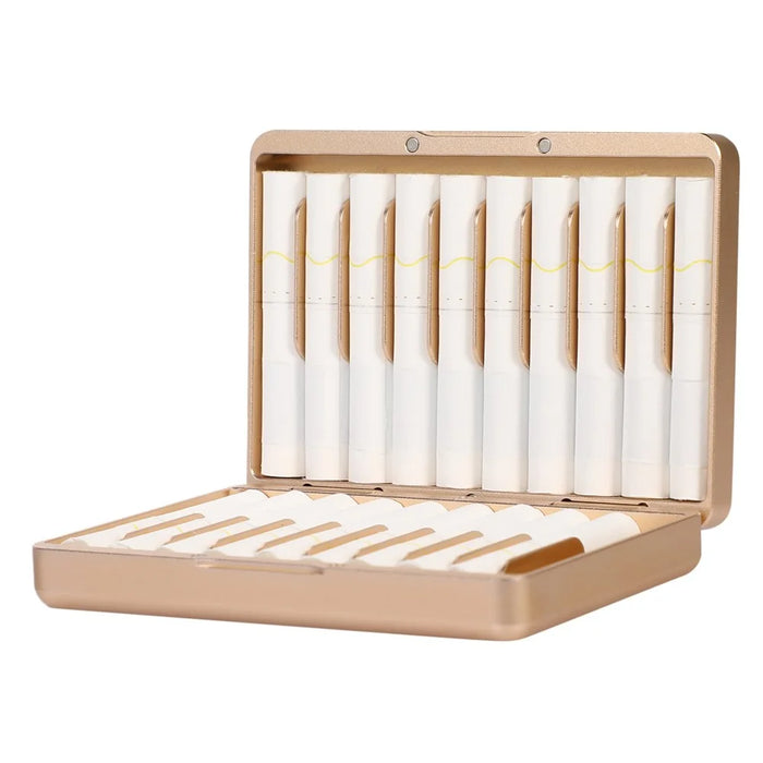 Portable Protective Case Compatible with All IQOS Models Electronic Cigarette Aluminum Alloy Storage Box - Gold - 3