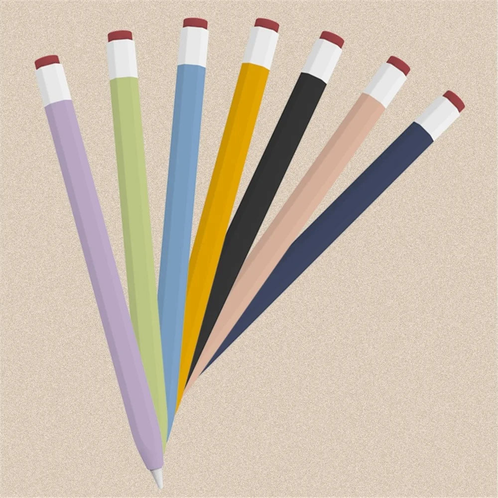 LOVE MEI For Apple Pencil (1st Generation) Vintage Stylus Pen Liquid Silicone Protective Sleeve Drop-proof Cover - Yellow - 7