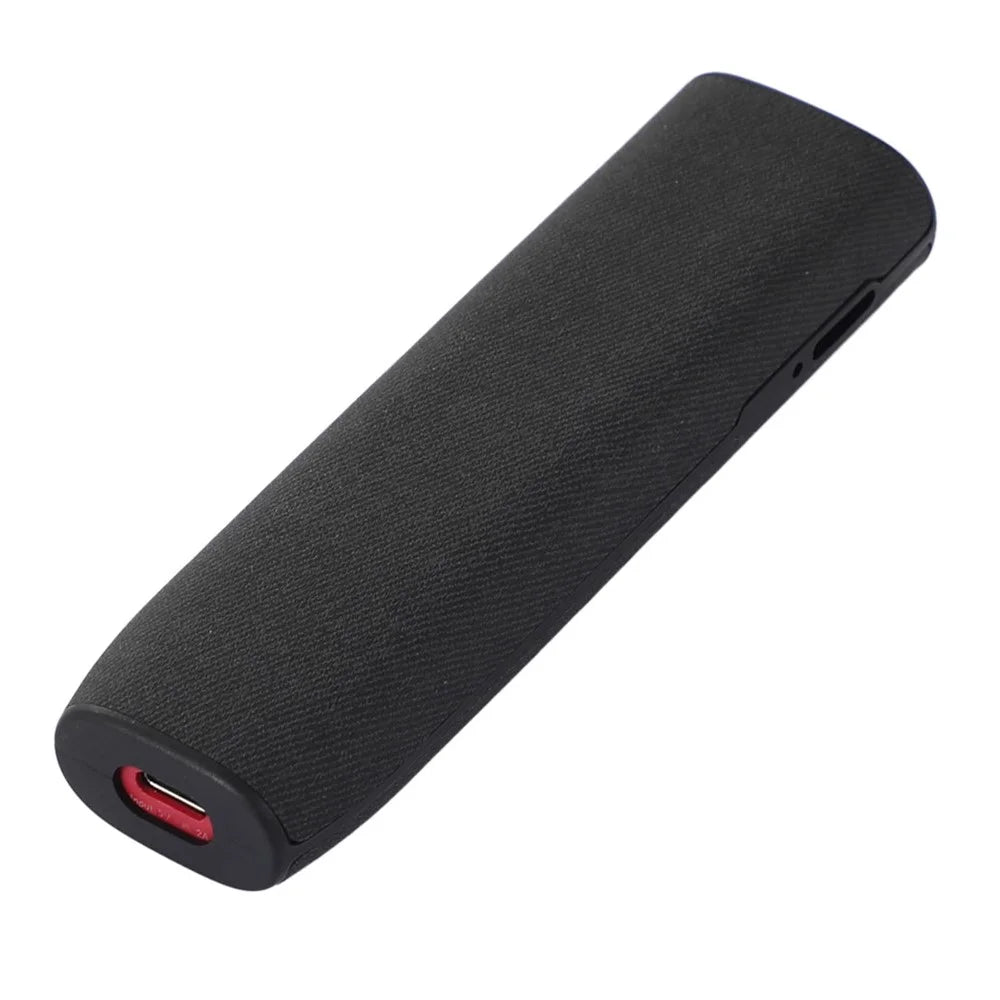For IQOS ILUMA ONE E-cigarette Protective Cover Twill Design TPU+PU Leather Anti-scratch Housing - Black - 2