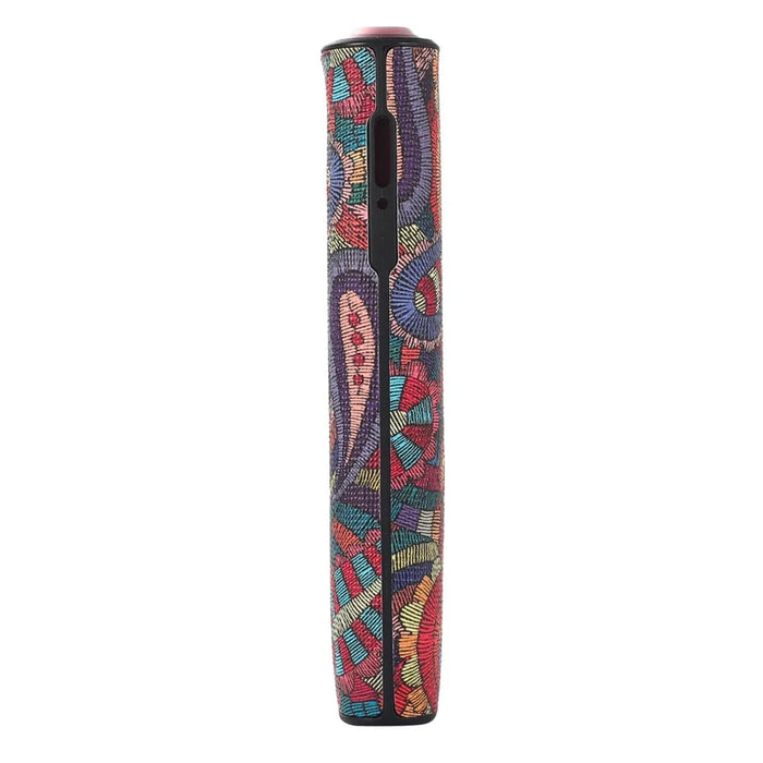 For IQOS ILUMA ONE Stylish Pattern E-cigarette Drop-proof Cover TPU+PU Leather Anti-scratch Case - Red Flower - 6