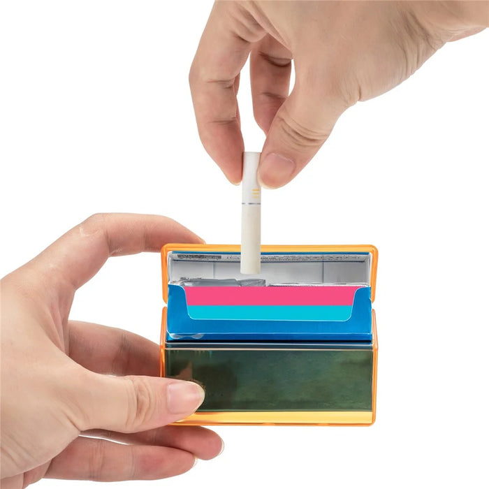 For IQOS E-cigarette Cartridge Solid Color PC Protective Box Anti-scratch Storage Case - Transparent Brown - 2